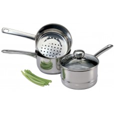 Culinary Edge 4 Piece 2 qt. Steamer and Boiler Set with Lid CULD1004